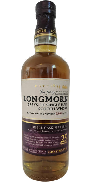 Longmorn Triple Cask Matured 25 Year Old 2022 Release (Batch L04) Single Malt Scotch Whisky | 700ML