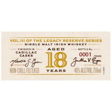 Egan’s Legacy Reserve III 18 Year Old
