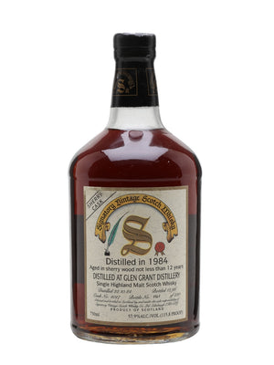 Glen Grant 1984 12 Year Old Sherry Cask Signatory Speyside Single Malt Scotch Whisky